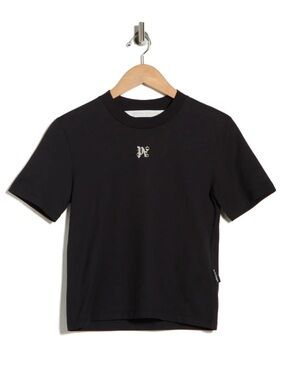 Palm Angels Logo Cotton Graphic Black T-Shirt Sz 4/XSmall -  NWT $365.00